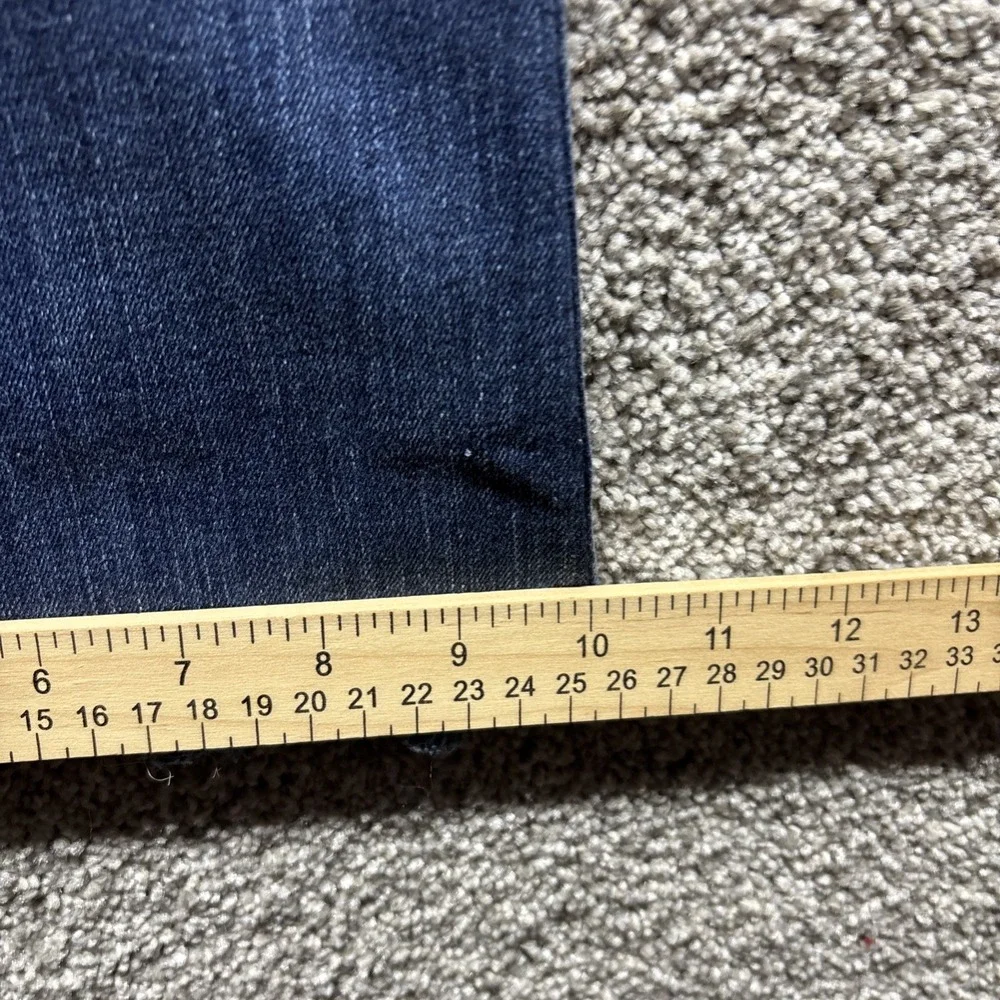Ariat Real Denim Women's Jeans Size 30Rx32 Med Wash Flare‎ Raw Hem Heavy Stitch